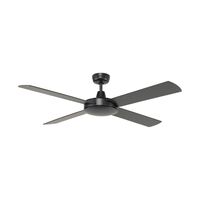 Brilliant Black with Black Blades Tempest 52'' AC Ceiling Fan