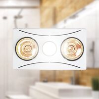 HPM 3-in-1 2-Lamp Instant Heat Ducted Bathroom Heater