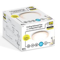HPM Non-ducted Ceiling Exhaust Fan with Integrated LED Light White