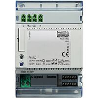 Arteor - MyHOME - DIN Controller for dimming - for LED, Compact Fluorescent Lamp (CFL), Incandescent, Halogen lamps and Electronic transformers - 2 outputs - 4 din modules 200w