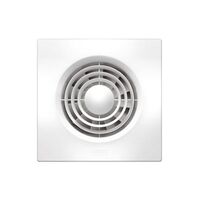 HPM Slimline 100mm 14W Square Wall Exhaust Fan White
