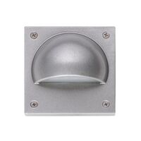 HPM 12V a.c. 0.5W LED Square Wall Light Satin Silver