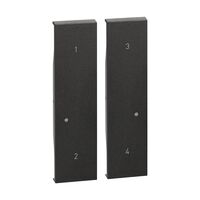 Living Now with Netatmo Wireless 4 Scenario Switch Cover Black