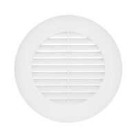 HPM 100mm External Fixed Round Ventilation Grille White