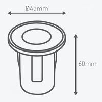 HPM 12V a.c. 0.3W LED Deck and Step Garden Light Stainless Silver - 4 Pack