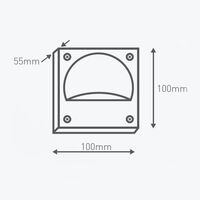 HPM 12V a.c. 0.5W LED Square Wall Light Satin Silver