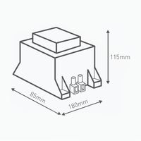 HPM 12V a.c. 105VA Self Reset Thermostat Transformer Black
