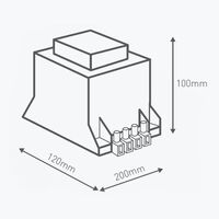 HPM 12V a.c. 220VA Self Reset Thermostat Transformer Black