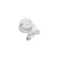 HPM Standard 10A Vertical 1 Gang Cord Pull Round Ceiling Switch White