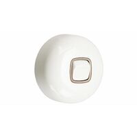 HPM Standard 10A Vertical 1 Gang 2 Way Older Style Round Switch White