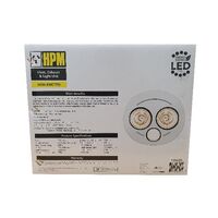 HPM 3-in-1 2-Lamp Instant Heat Bathroom Heater with Light