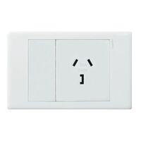 Excel Life - Common plate - Horizontal Single Powerpoint Unswitched 1 gang 32A white