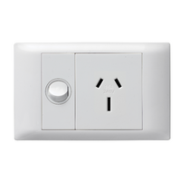 Excel Life - Common plate - Horizontal single powerpoint 1 gang double pole 15A 240V a.c. white