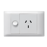 Excel Life - Common plate - Horizontal single powerpoint 1 gang double pole 10A 240V a.c. white