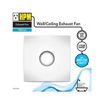 HPM 150mm 24W Square Exhaust Fan White