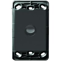 HPM VIVO 10A 1 Gang Vertical Rocker Switch Grid & Mechanism Dark Grey