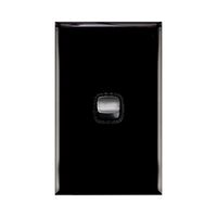 Excel - Vertical rocker switch - Single Pole Double Throw - 1 gang 2 way 10A 240V a.c. gloss black