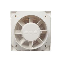HPM Slimline 150mm Wall Exhaust Fan with Timer White