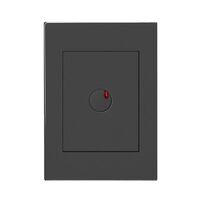 HPM VIVO 350VA 3 Wire Push Button Cover Plate Dark Grey