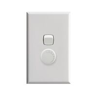 Excel - Vertical rotary dimmer trailing edge 2 wire 400VA 240V a.c. gloss white