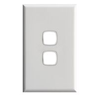 Excel - Grid & plate For 770 series mechanisms - 2 gang gloss white