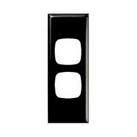 Excel - Architrave coverplate 2 gang black