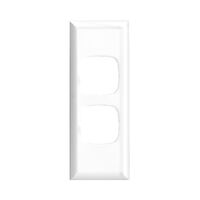 Excel - Architrave grid & plate 2 gang white