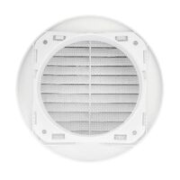 HPM 100mm External Fixed Round Ventilation Grille White