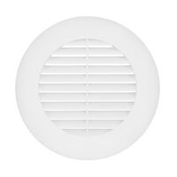 HPM 100mm External Fixed Round Ventilation Grille White