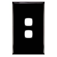 Excel - Grid & plate For 770 series mechanisms - 2 gang gloss black