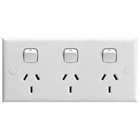 HPM Standard 10A Triple Powerpoint White