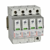 Surge protection device of sub distribution boards T2 - Imax: 40kA/pole Up:2.1kv Uc: 440V a.c. 4P with remote status monitoring - 4 module