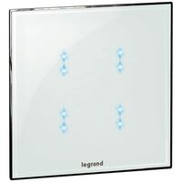 Arteor - MyHOME - BUS touch control - for basic/special functions - 2 modules - Up to 4 scenarios - white