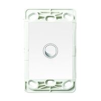 HPM VIVO 10A 1 Gang Vertical Rocker Switch Grid & Mechanism White