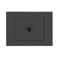 HPM VIVO 1 Gang Cat5e RJ45 Outlet Plate Dark Grey