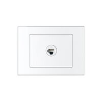HPM VIVO 1 Gang Cat5e RJ45 Outlet Plate White