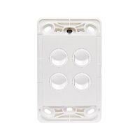 HPM VIVO 10A 4 Gang Vertical Rocker Switch Grid & Mechanism White