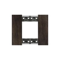 Bticino Living Now 2 Module Coverplate Walnut
