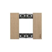 Bticino Living Now 2 Module Coverplate Oak