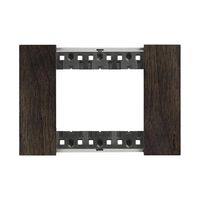 Bticino Living Now 3 Module Coverplate Walnut