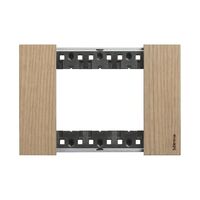 Bticino Living Now 3 Module Coverplate Oak