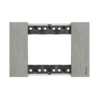 Bticino Living Now 3 Module Coverplate Steel