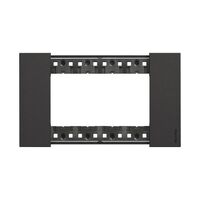 Bticino Living Now 4 Module Coverplate Black