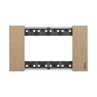 Bticino Living Now 4 Module Coverplate Oak