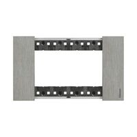 Bticino Living Now 4 Module Coverplate Steel