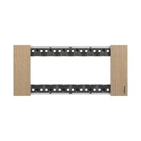 Bticino Living Now 6 Module Coverplate Oak