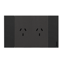 Bticino Living Now 4 Module Double Powerpoint Coverplate Black