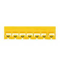 MEMOCAB - Markers for wiring numbers - colour code 2.5x2.5mm yellow number 4 slide-in pack of 600