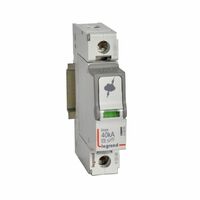 Surge protection device of sub distribution boards T2 - Imax: 40kA/pole Up:2.1kv Uc: 440V a.c. 1P without remote status monitoring - 1 module