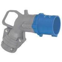 HYPRA - IEC industrial angled plug IP44 2P+E 240V a.c. 32A grey